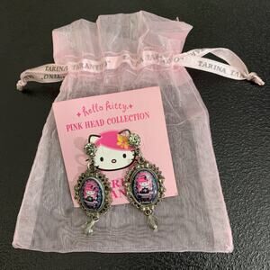 Tarina Tarantino Hello Kitty Pink Collection Gothic Lolita Earrings RARE